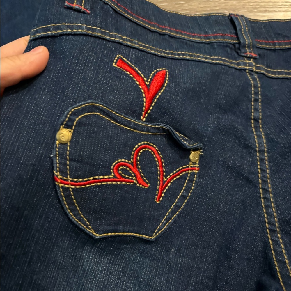 CUTIE CATTY Y2K apple bottom low rise jeans Deadstock nwt XS - Picture 2 of 8